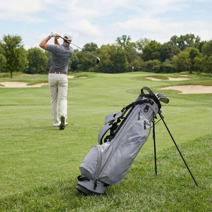 Golf Stand Bag with 4 Way Dividers-Grey