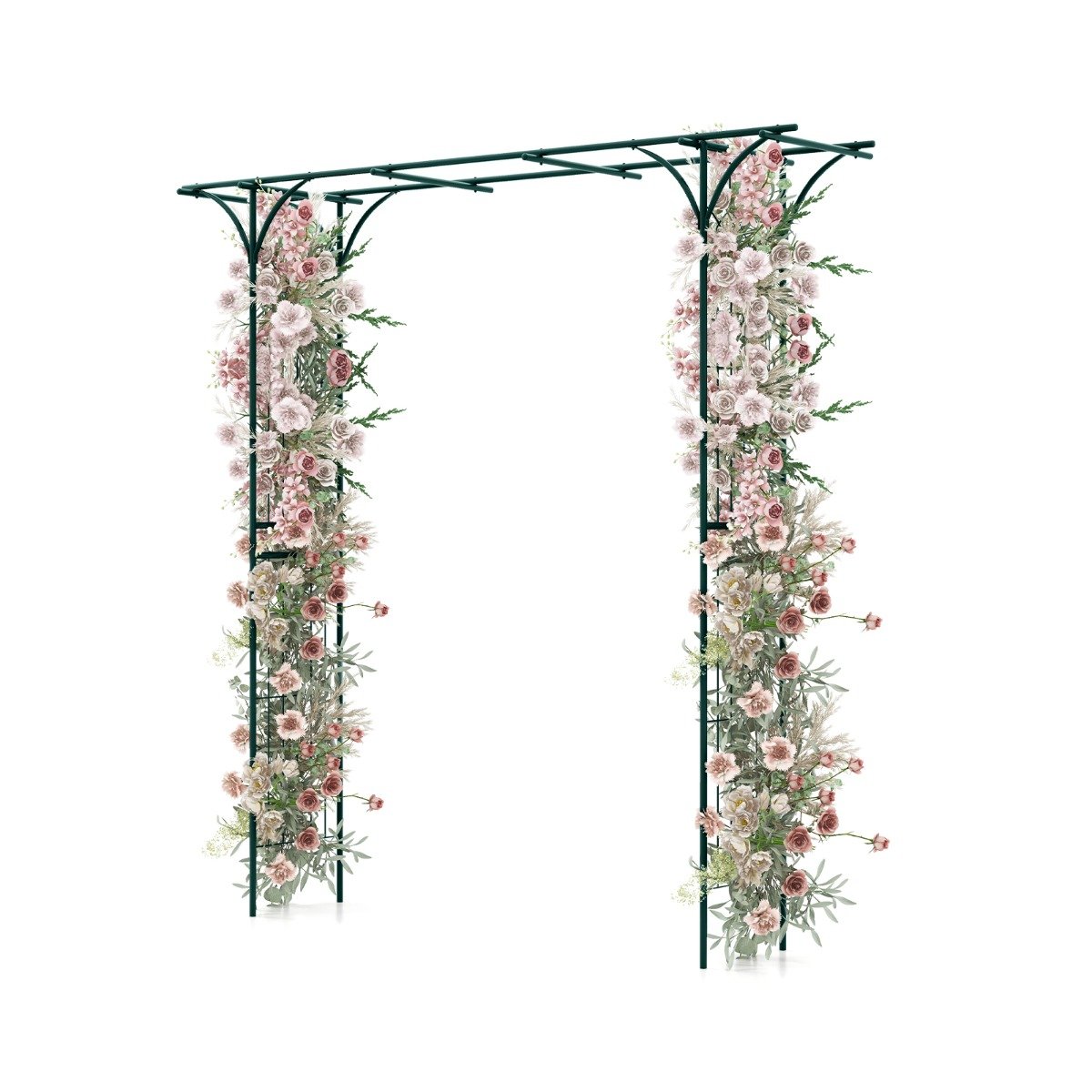 Metal Archway for Climbing Plants for Wedding Ceramony Party Backyard-Green
