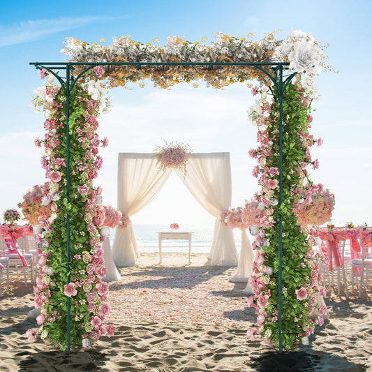 Metal Archway for Climbing Plants for Wedding Ceramony Party Backyard-Green