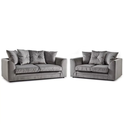 Sorretto Mink Velvet Fabric Corner Sofa - Left and Right Arm