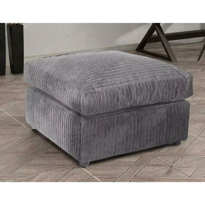 Swansea II Jumbo Cord Black and Grey Corner Sofa - Left and Right Arm