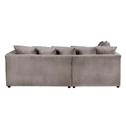 Blake Jumbo Cord Grey Corner Sofa - Right and Left Arm