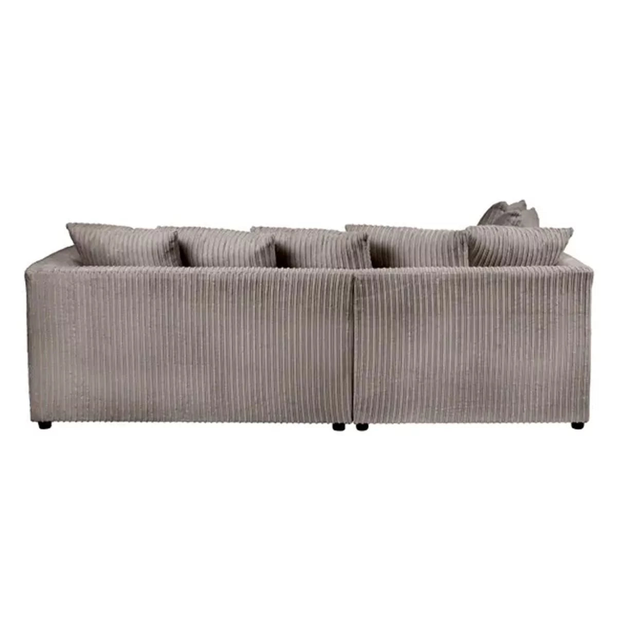 Blake Jumbo Cord Grey Corner Sofa - Left and Right Arm