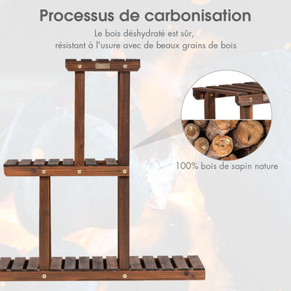 Wood Plant Stand 3-Tier Plant Pot Holder