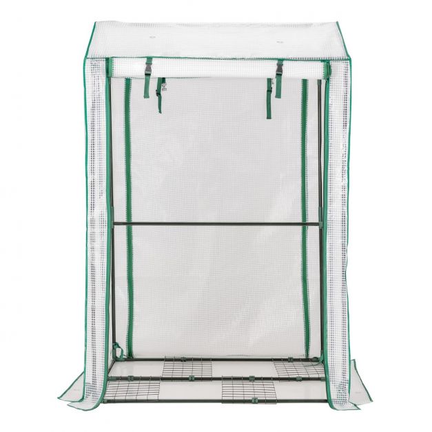 Walk-in Garden Greenhouse with Zippered Doors for Outdoor