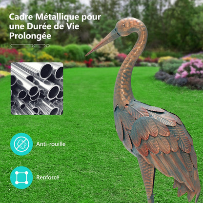Set of 2 Metal Garden Ornaments for Backyard