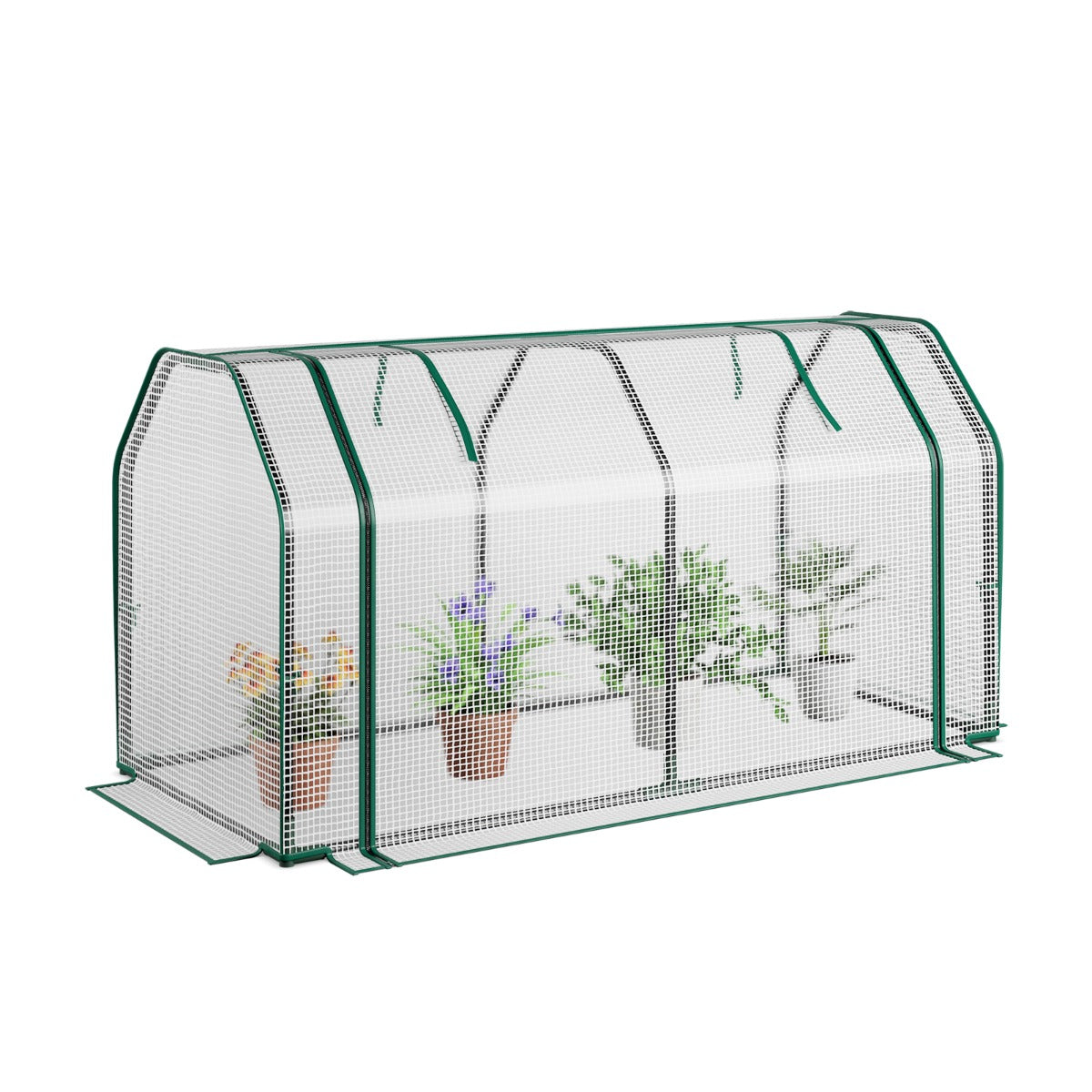 Portable Garden Greenhouse with Roll-up Zipper Door