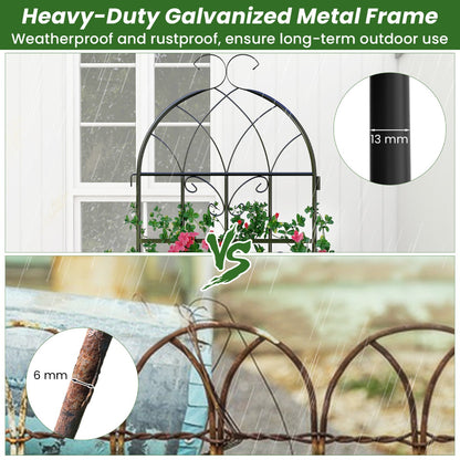 2/4 Pack 180 cm x 50 cm Metal Garden Trellis Decorative for Climbing Plants-4 Pack