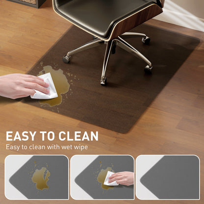 HOMCOM Chair Mat for Hard Floors, 90 x 120 cm Non-Slip Floor Mats for Wood/Tile Protection, Office & Home, Black