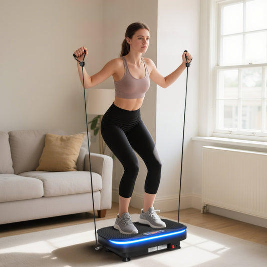 SPORTNOW Vibration Plate Exercise Machine with Cool Lights, 99 Speed Levels