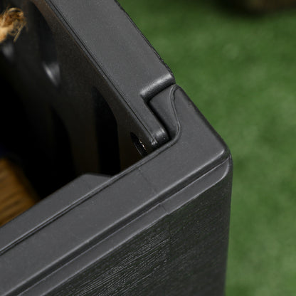 Outsunny 336 litrów Extra Large Outdoor Garden Storage Box, wodoodporny, wytrzymały, plastikowy pojemnik z podwójnymi ściankami, organizer na meble ogrodowe, skrzynia na poduszki na taras z kółkami i uchwytami, czarny