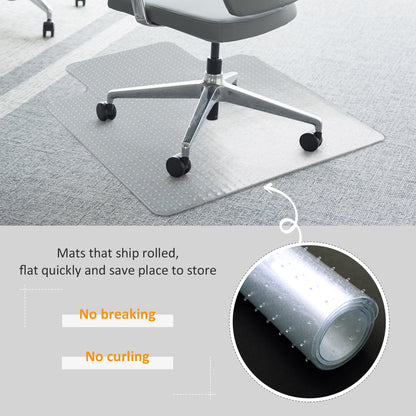 HOMCOM Office Carpet Protector Mata na krzesło Przezroczysta Kolczasta Antypoślizgowa Mata z Matą Matową