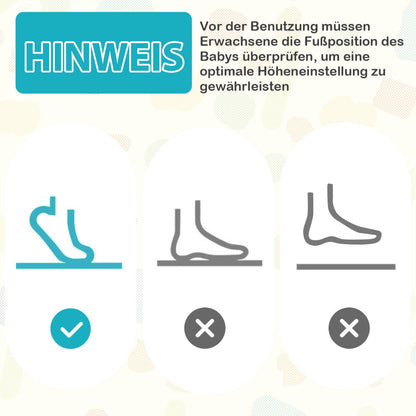 Baby Activity Center with Interactive Toys Musical Tray, Height Adjustable Baby Spinning Top Blue