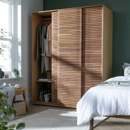 Zenith Prime 3 Door Sliding Wardrobe - Oak