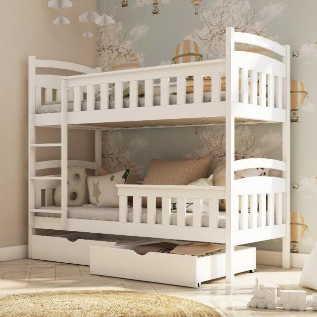 Wooden Bunk Bed Harry with Storage