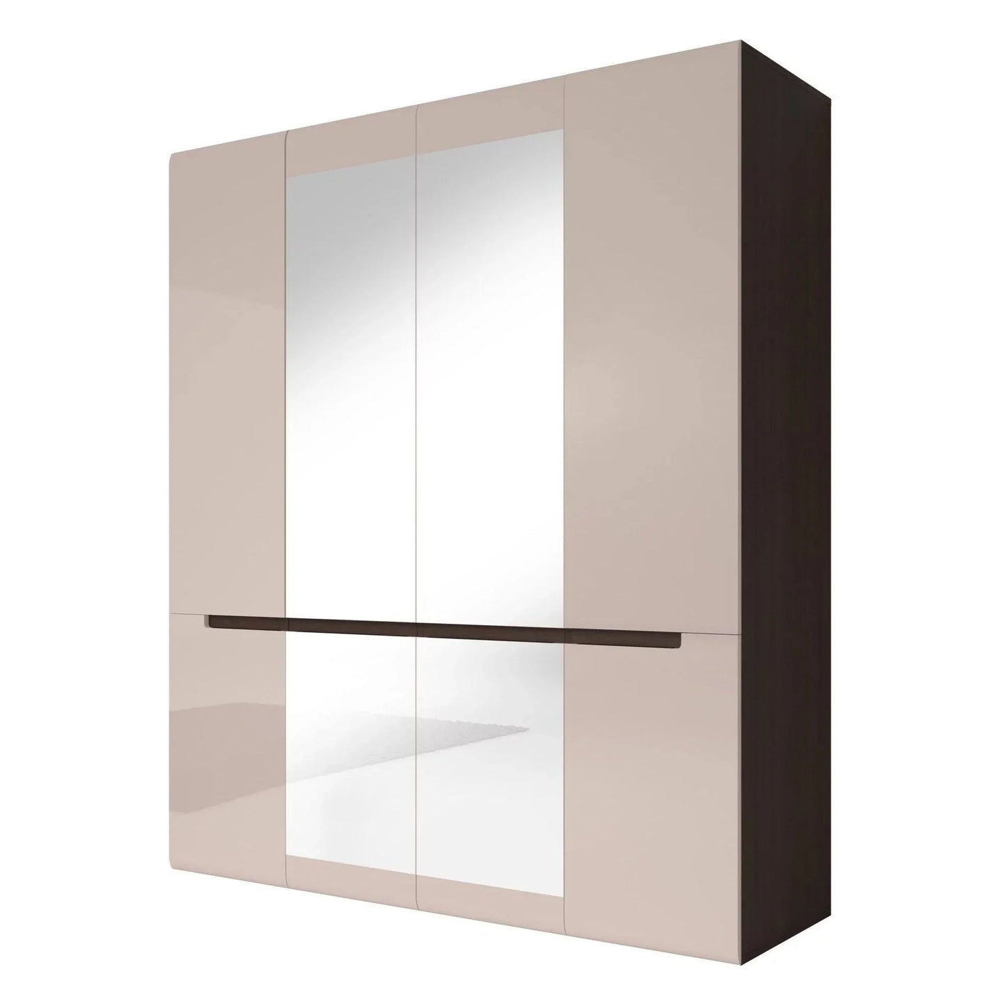 Holden 4-Door Wardrobe 180cm - Dark Sonoma Oak & Cappucino Gloss or White