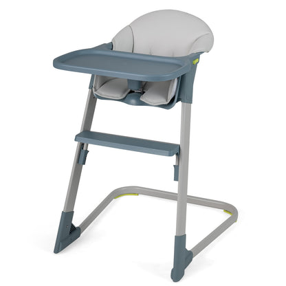 High Chair with Detachable Tray in Grey