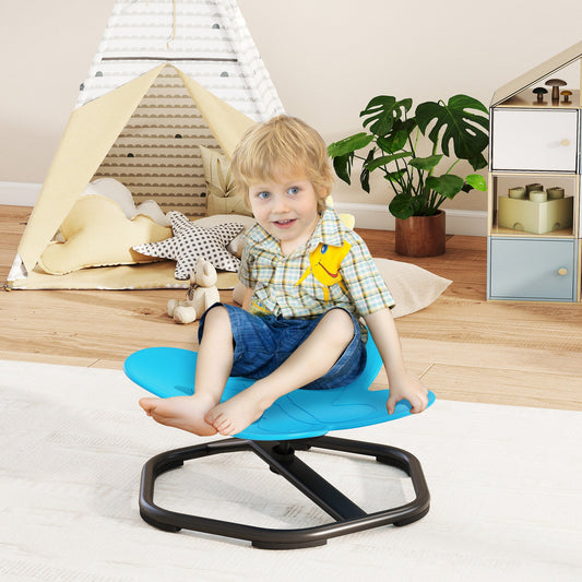 AIYAPLAY Butterfly-Shaped-kids Swivel Chair, Sensory Spinning Chair for Balance, Coordination Training, Blue