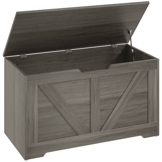 HOMCOM 100L Home Storage Box in Charcoal Grey