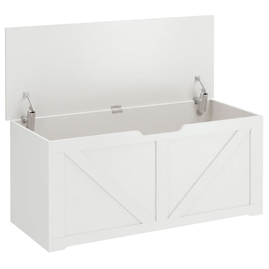 HOMCOM 127L Home Storage Box in White Wood-effect