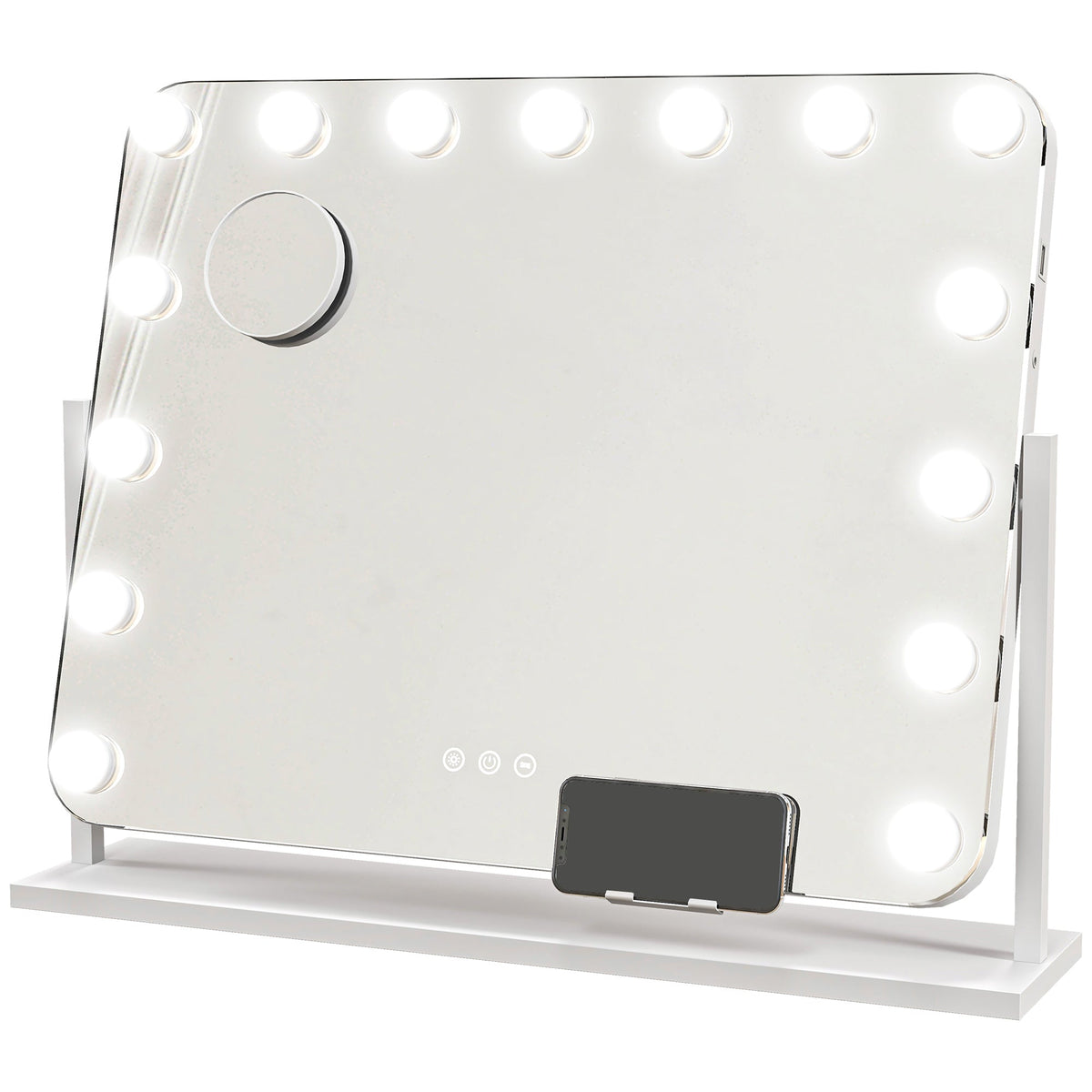 HOMCOM 14 LED bulb Tabletop Makeup Mirror, with Adjustable Settings