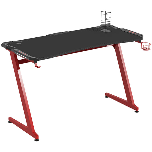 HOMCOM Gaming Desk in Black and Red
