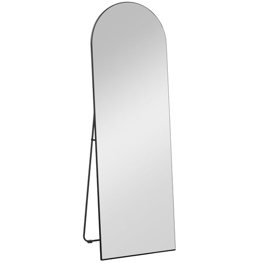 HOMCOM 150cm Arched Full Length Mirror - Black