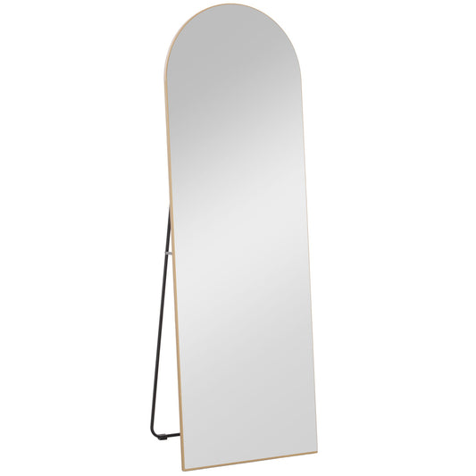 HOMCOM 150cm Arched Full Length Mirror - Gold Tone