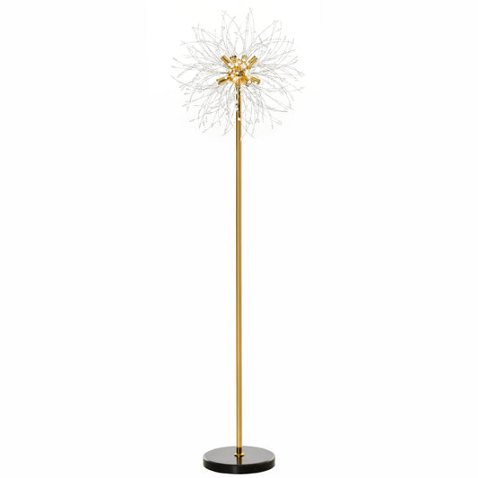 HOMCOM 160cm Dandelion-Crystallite Floor Lamp, with Foot Switch