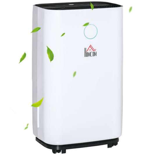 HOMCOM 16L/Day Portable Dehumidifier in White