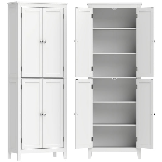 HOMCOM 170 cm Tall Bathroom Storage Cabinet in White