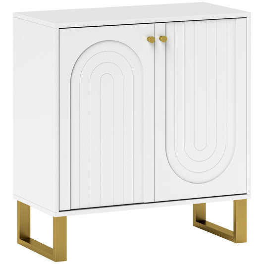 HOMCOM 2-Door Sideboard Storage Cabinet in White