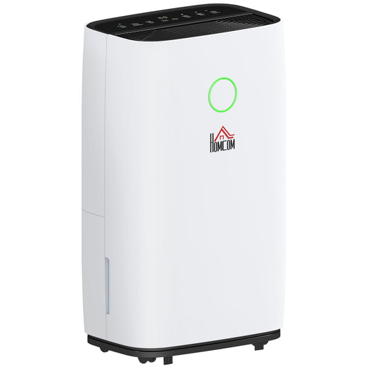 HOMCOM 20L/Day Portable Dehumidifier in White