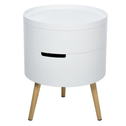 HOMCOM 3-Tier Coffee Table in White