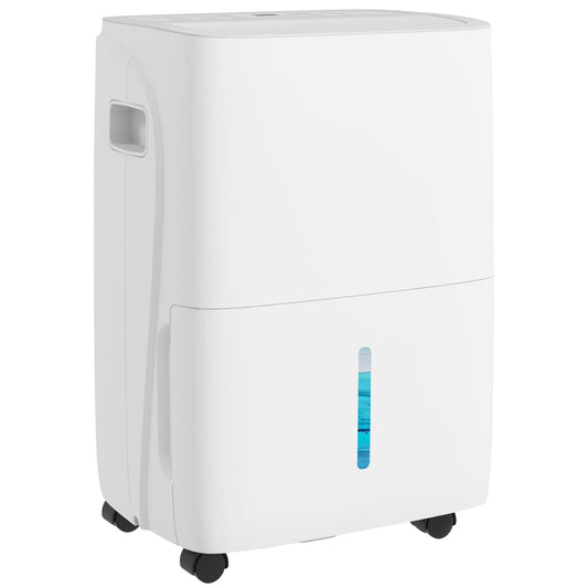 HOMCOM 30L/Day Dehumidifier with Auto-Clean Filter in White
