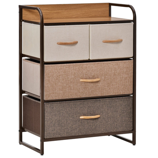 HOMCOM 4-Drawer Dresser in Multi Colour