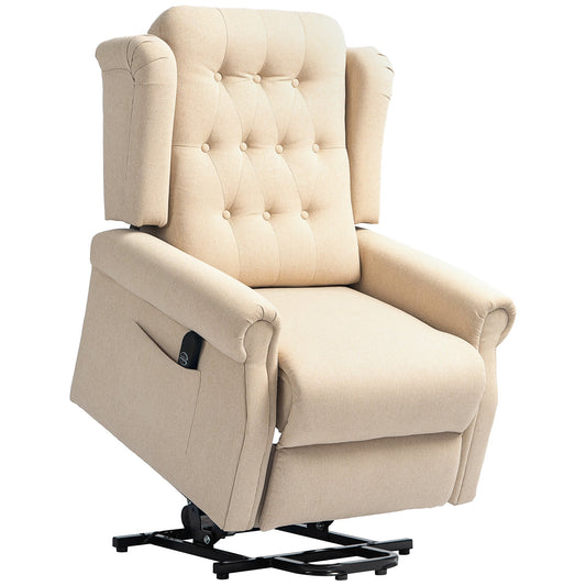HOMCOM 45 Lifting Riser and Recliner Armchair - Beige