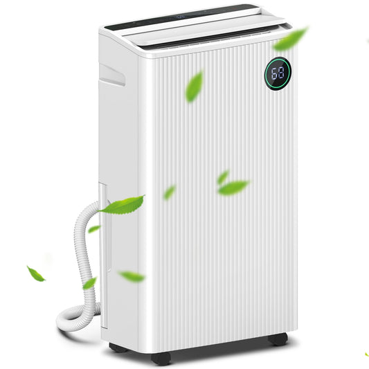 HOMCOM 5500mL Portable Dehumidifier with Air Purifier in White