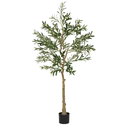 HOMCOM Silk Leaf Artificial Olive Trees