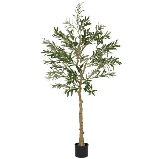 HOMCOM Silk Leaf Artificial Olive Trees
