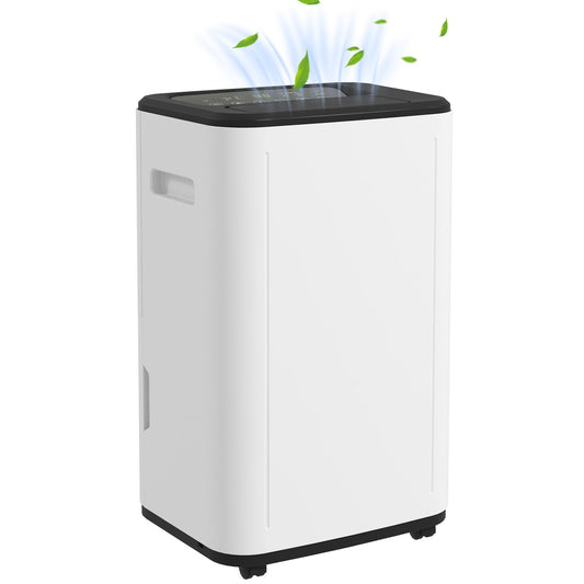 HOMCOM 6000mL Portable Dehumidifier with 24H Timer in White