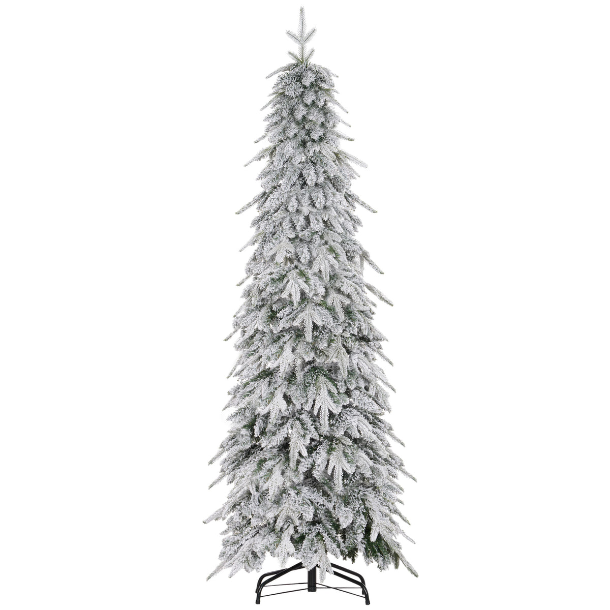 HOMCOM 6ft Snow-Covered Unlit Artificial Christmas Tree in Green