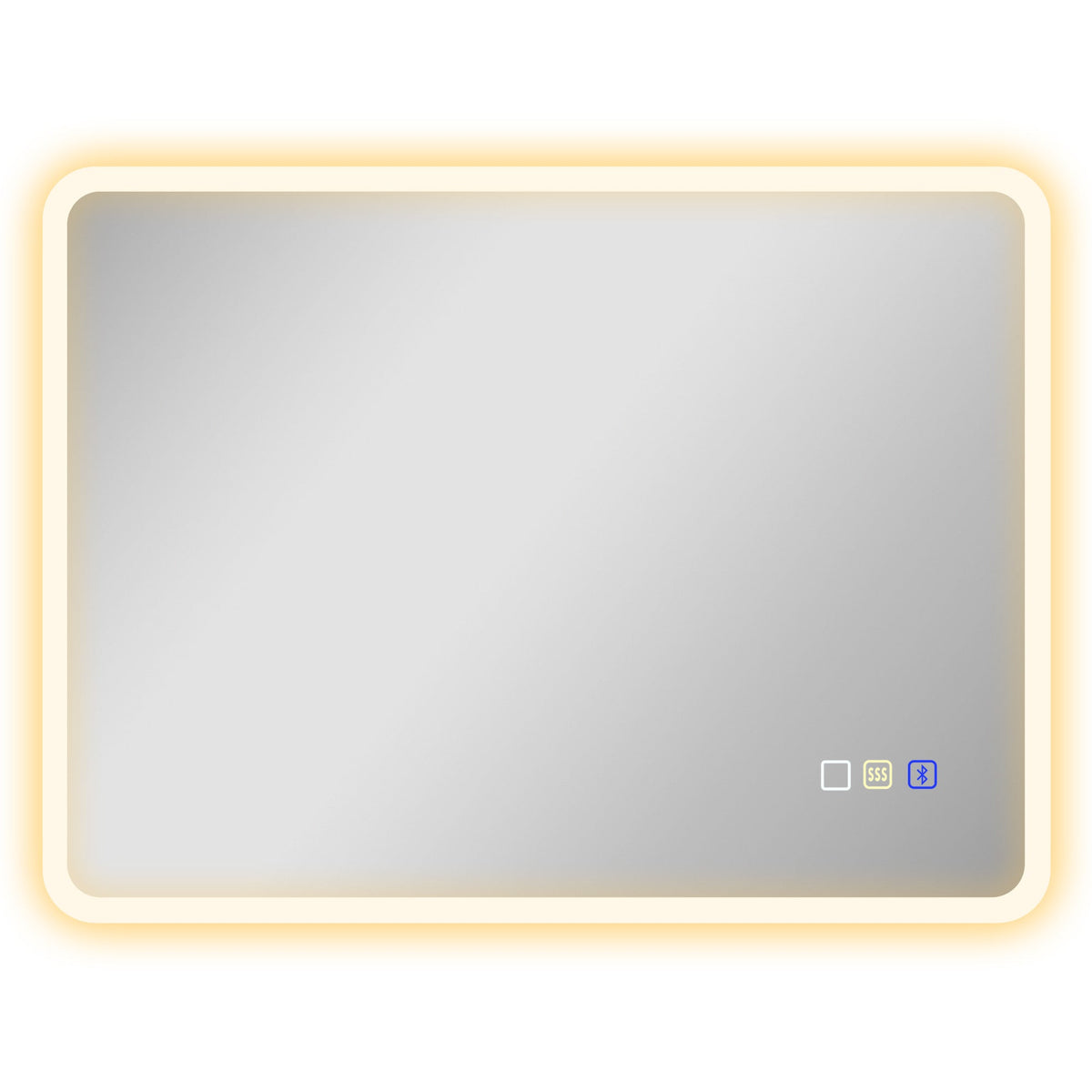HOMCOM 80 x 60cm LED Bathroom Mirror, with Bluetooth - Silver Tone