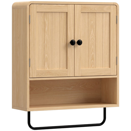 HOMCOM Bathroom Cabinet Wall Mounted in Oak