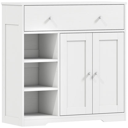 HOMCOM Bathroom Floor Cabinet in White