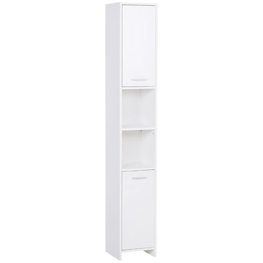 HOMCOM Bathroom Floor Storage Cabinet in White