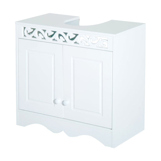 HOMCOM Bathroom Under Sink Storage Cabinet in White