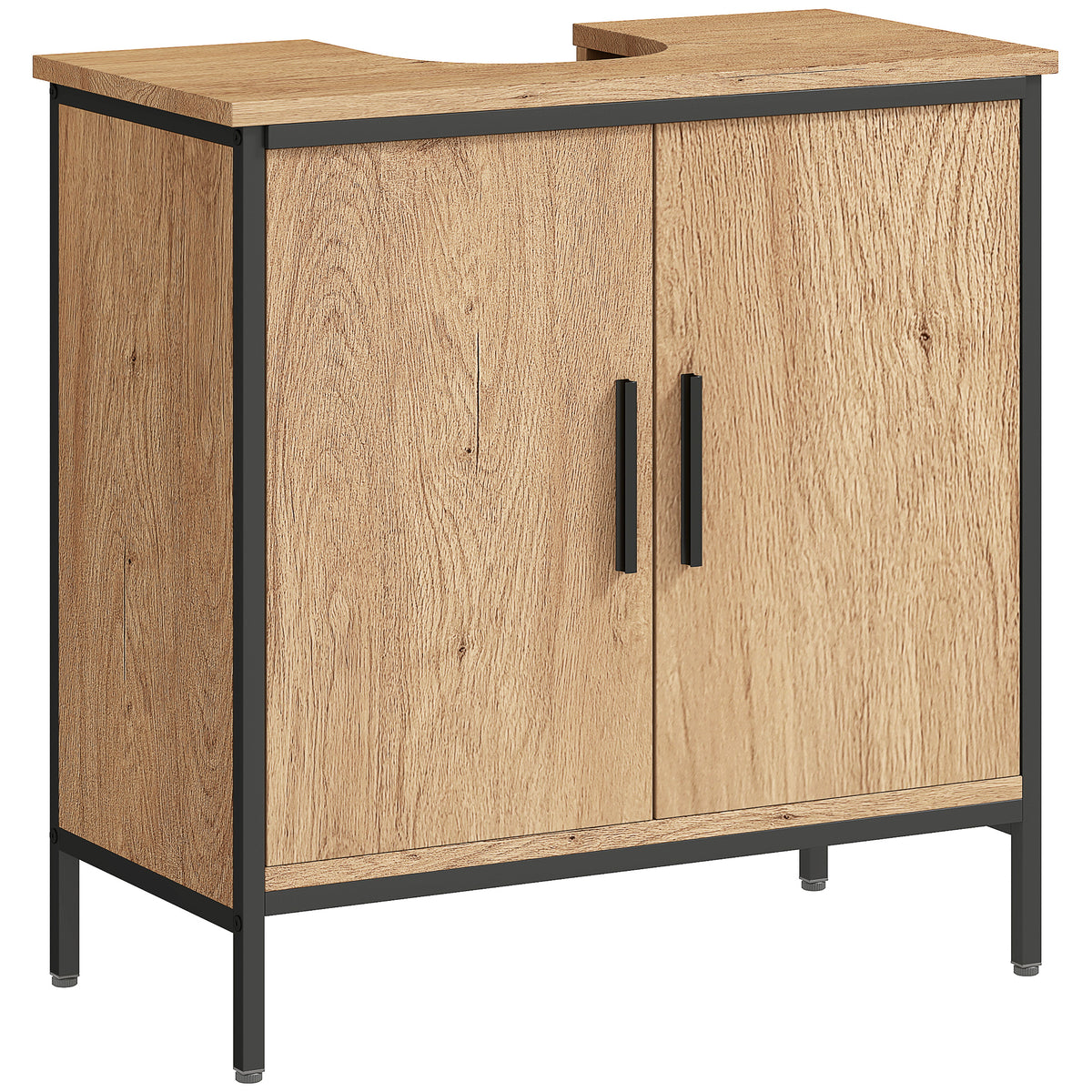 HOMCOM Bathroom Vanity Unit in Oak
