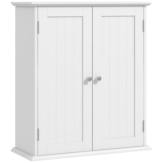 HOMCOM Bathroom Wall Cabinet in White