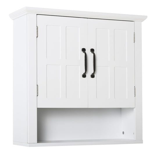 HOMCOM Bathroom Wall Cabinet in White